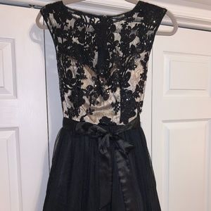 Black Lace/Sequin Short Prom/Homecoming Dress